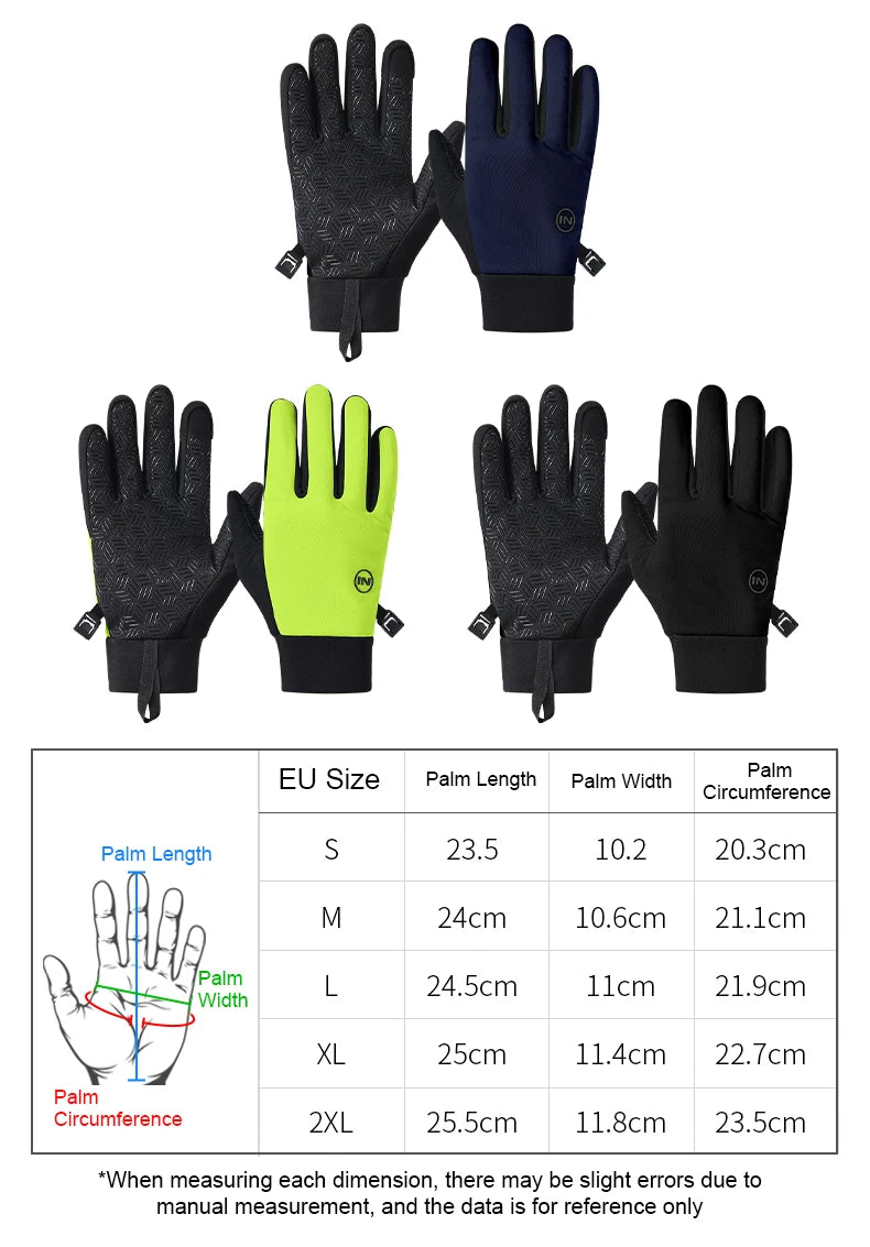 INBIKE Touchscreen Winter Gloves for Men Windproof Thermal Insulated Road Bike Cycling Gloves Man for Cold Weather E-Bike Riding