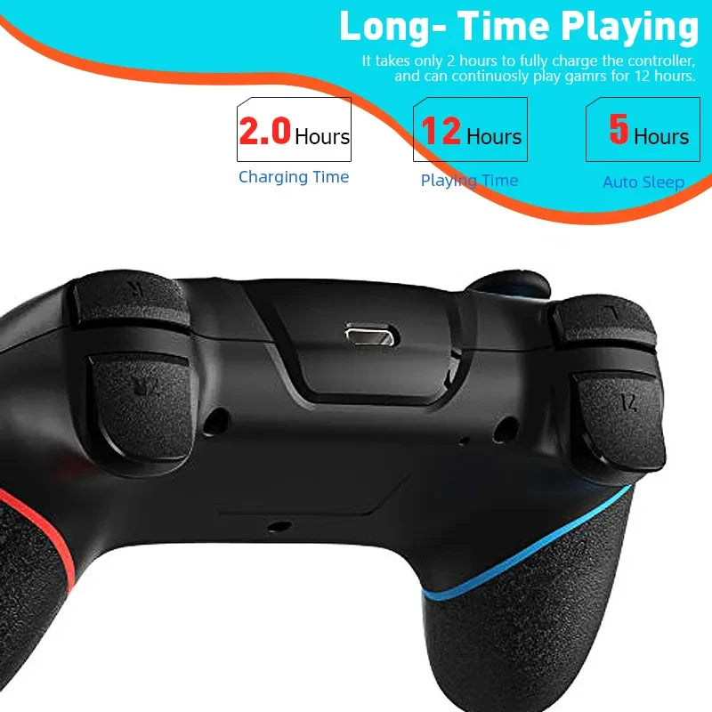 Data Frog Wireless Controller Compatible-Nintendo Switch Adjustable Turbo with 6-Axis Vibration Controller for Ns Lite Console