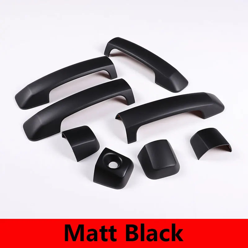 For Toyota Tundra 2007-2021 Sequoia 2008-2020 ABS Silver/Carbon Fiber/Black Car Door Handle Cover Trim Sticker Car Accessories