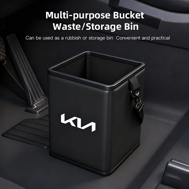 KIA Car Garbage Storage Box Multifunctional Organize Bag For KIA EV6 Stinger RIO Sorento Picanto Ceed Borrego Syros K4 K5 K8 K9