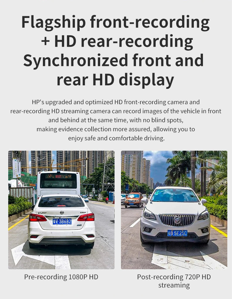 HP dash cam Car Recorder HD Night Vision Car camera WiFi Car DVR Video Loop Video Parking Monitor dashcam auto dash car camera