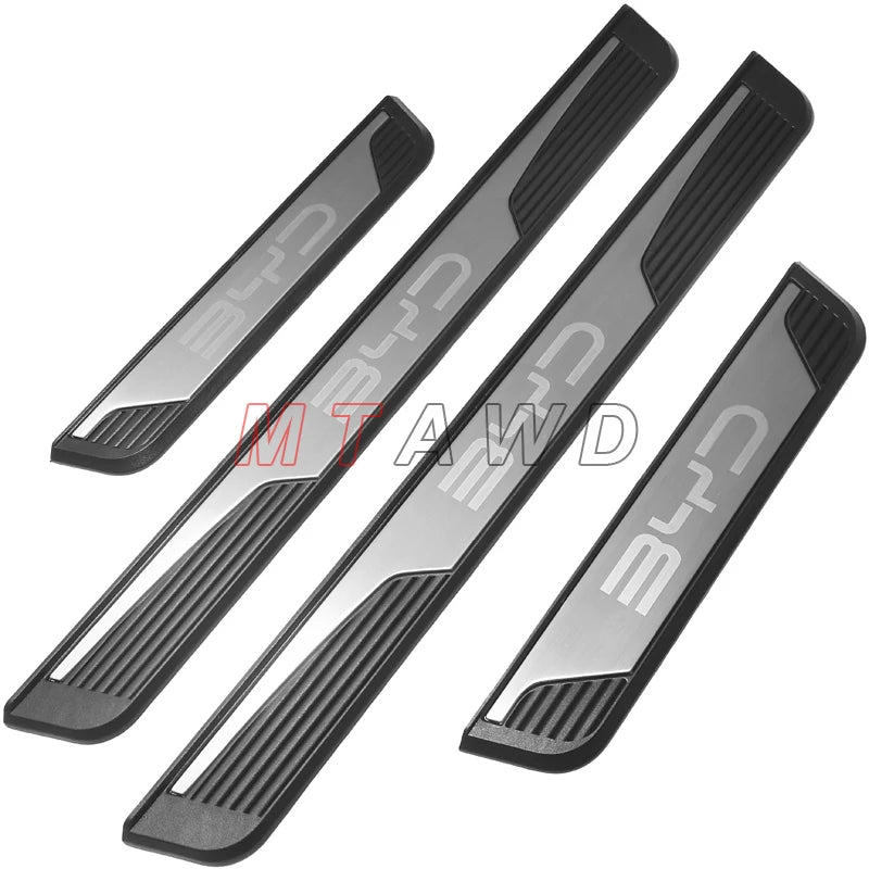 For BYD Shark Sealion 6 Song Plus DM-i 2021-2025 Stainless Chrome Car Door Sill Scuff Plate Guard Pedal Protector Cover Styling