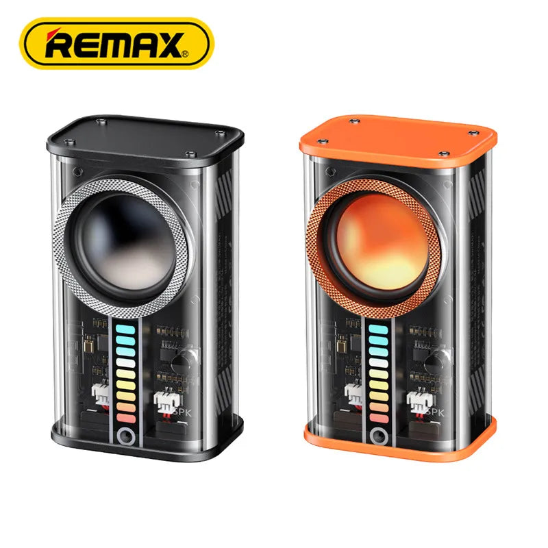 Remax RB-M68 Clear Mecha Wireless Speaker Bluetooth 5.3 TWS interconnection Super Bass 2-speaker Connection