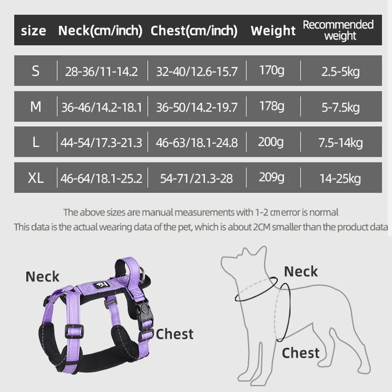 Pet Dog Harness With Handle for Medium Large Dogs French Bulldog Vest Harness Adjustable Puppy Chest Straps Labrador Dogs Collar