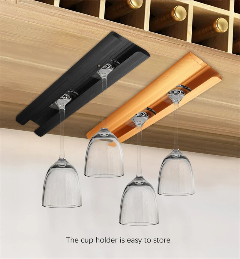 KK&FING Wine Cup Holder Hanging Wine Cabinet Red Wine Glass Shelf Home Creative Goblets Hanging Upside Down Wine Glass Holder