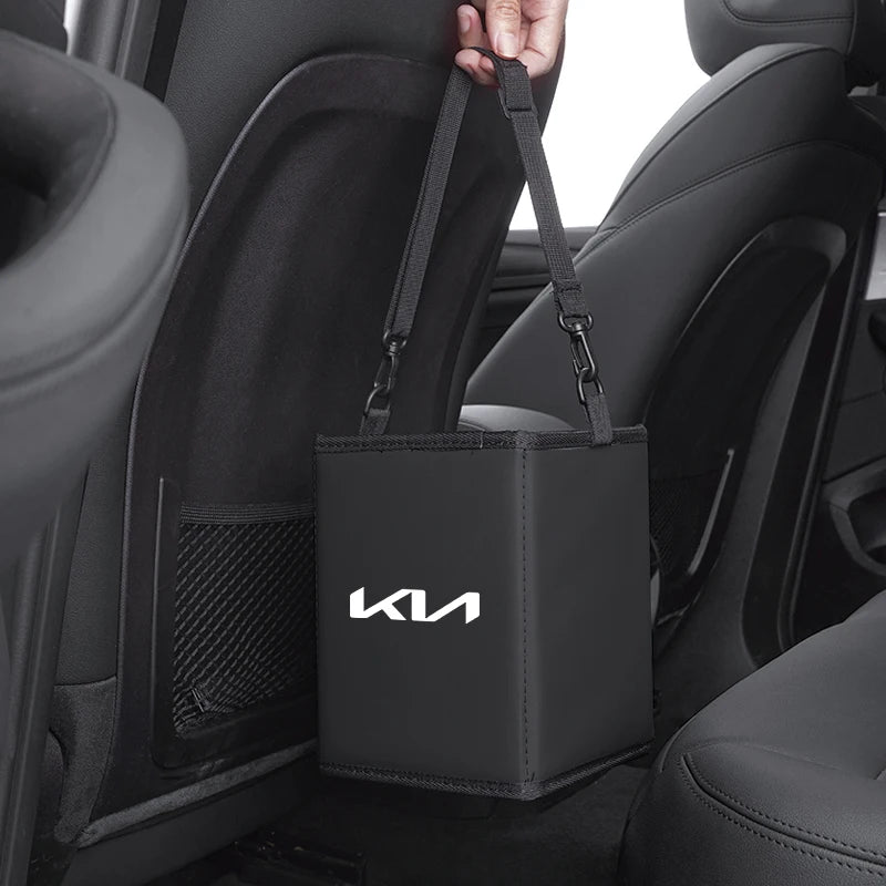 KIA Car Garbage Storage Box Multifunctional Organize Bag For KIA EV6 Stinger RIO Sorento Picanto Ceed Borrego Syros K4 K5 K8 K9