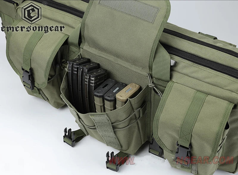 Emersongear Tactical Rifl Bag Double Gun Case Waterproof Carbine Backpack Molle System Rucksack Transportation Bag 94CM