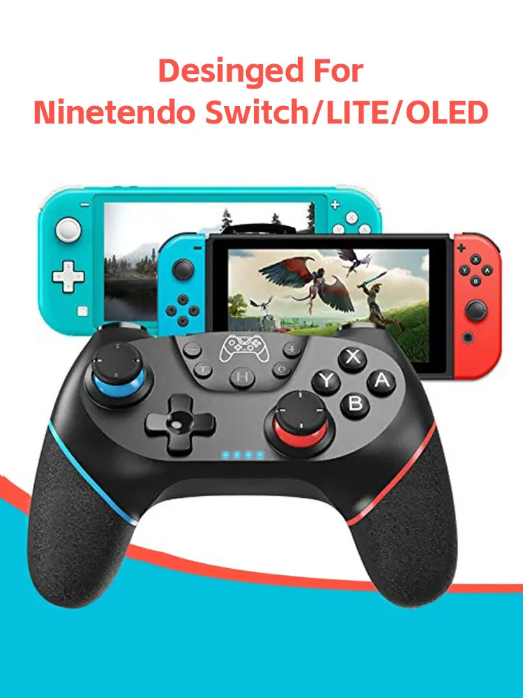 Data Frog Wireless Controller Compatible-Nintendo Switch Adjustable Turbo with 6-Axis Vibration Controller for Ns Lite Console