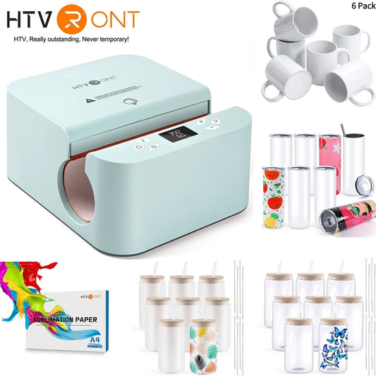HTVRONT Auto Tumbler Heat Press Machine - Mug Heat Press Heat Up Fast & Even, Professional Tumbler Press High-Security