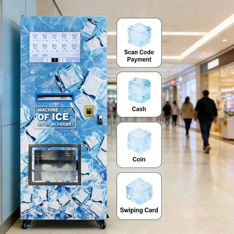 Ice Dispenser Vending Machine for Biz Ice Cube Vending Machine Self Service Commercial Ice Cubes Making Vending Machine Custom