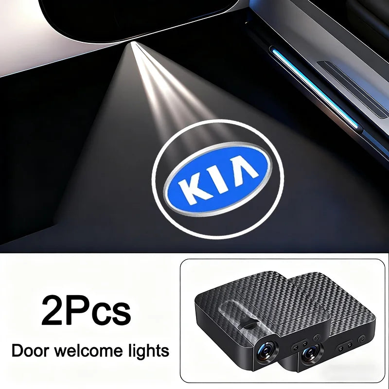Led HD Car Door Logo Welcome Light Projector Lamps Accessories For KIA EV6 Stinger RIO Sorento Picanto Ceed Borrego Syros K4 K5