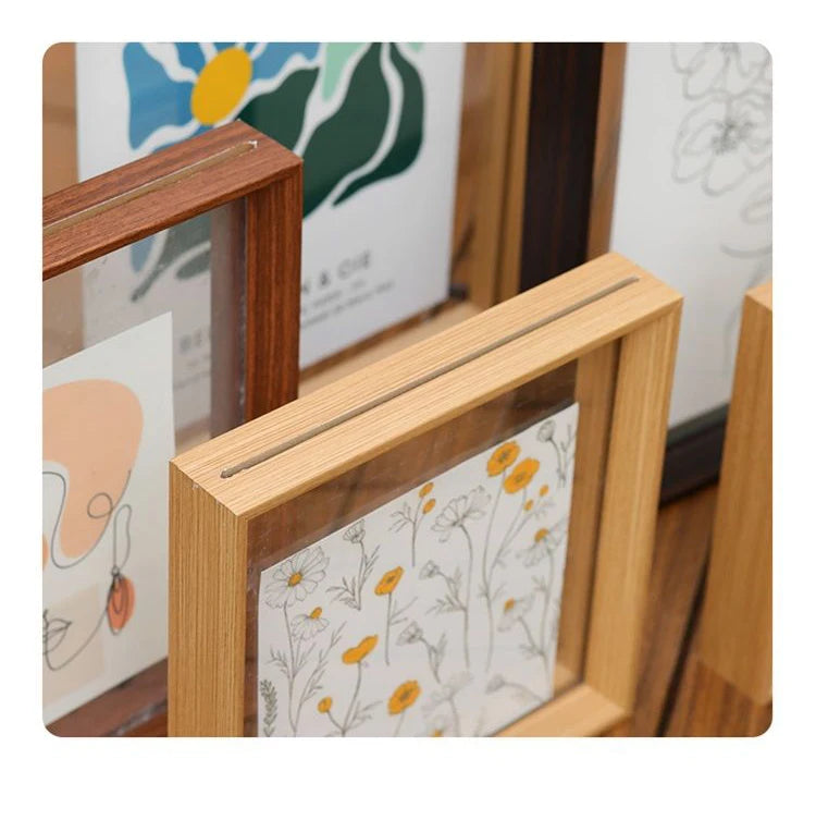 Picture Frames Made of Solid Wood and High Definition Acrylic Display Pictures Photos,Paintings,Posters Wall Mounting Desktop