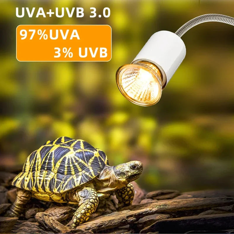 Tortoise Lizard Basking Lamp 25W 50W 75W Pet Heating E27 Bulb Chameleon Snake Turtle Reptile Heating Light UVA+UVB Sunlight