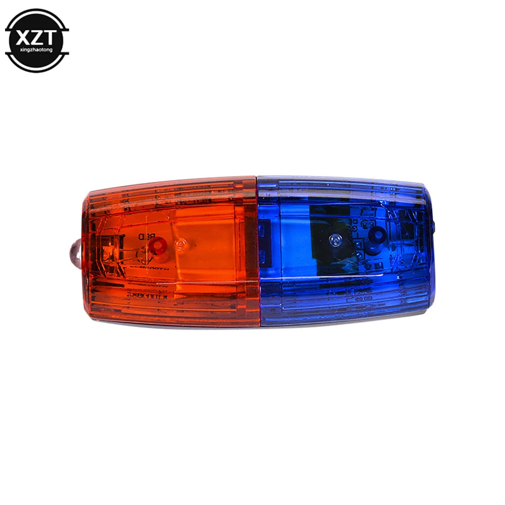Red&Blue LED Strobe Warning Light Police Shoulder Clip Flashlight Outdoor Running Light USB Rechargeable Safety Helmet Work Lamp
