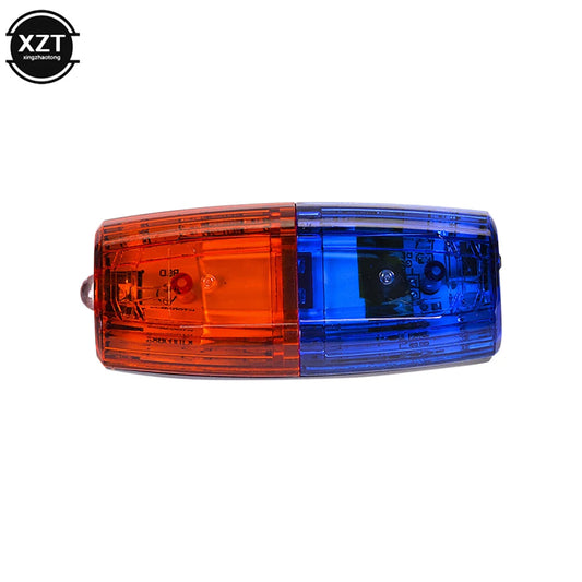 Red&Blue LED Strobe Warning Light Police Shoulder Clip Flashlight Outdoor Running Light USB Rechargeable Safety Helmet Work Lamp