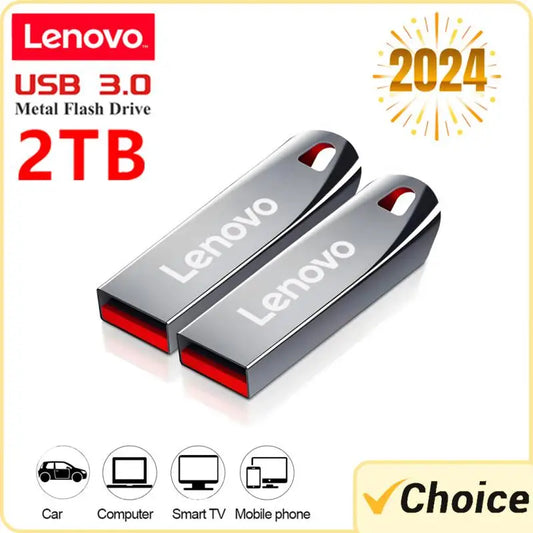 Lenovo 2TB USB3.0 Metal Flash Drives Memory 1TB 512GB 256GB 128GB 64GB 32GB Waterproof Usb Stick High Speed OTG Pen Drive For PC