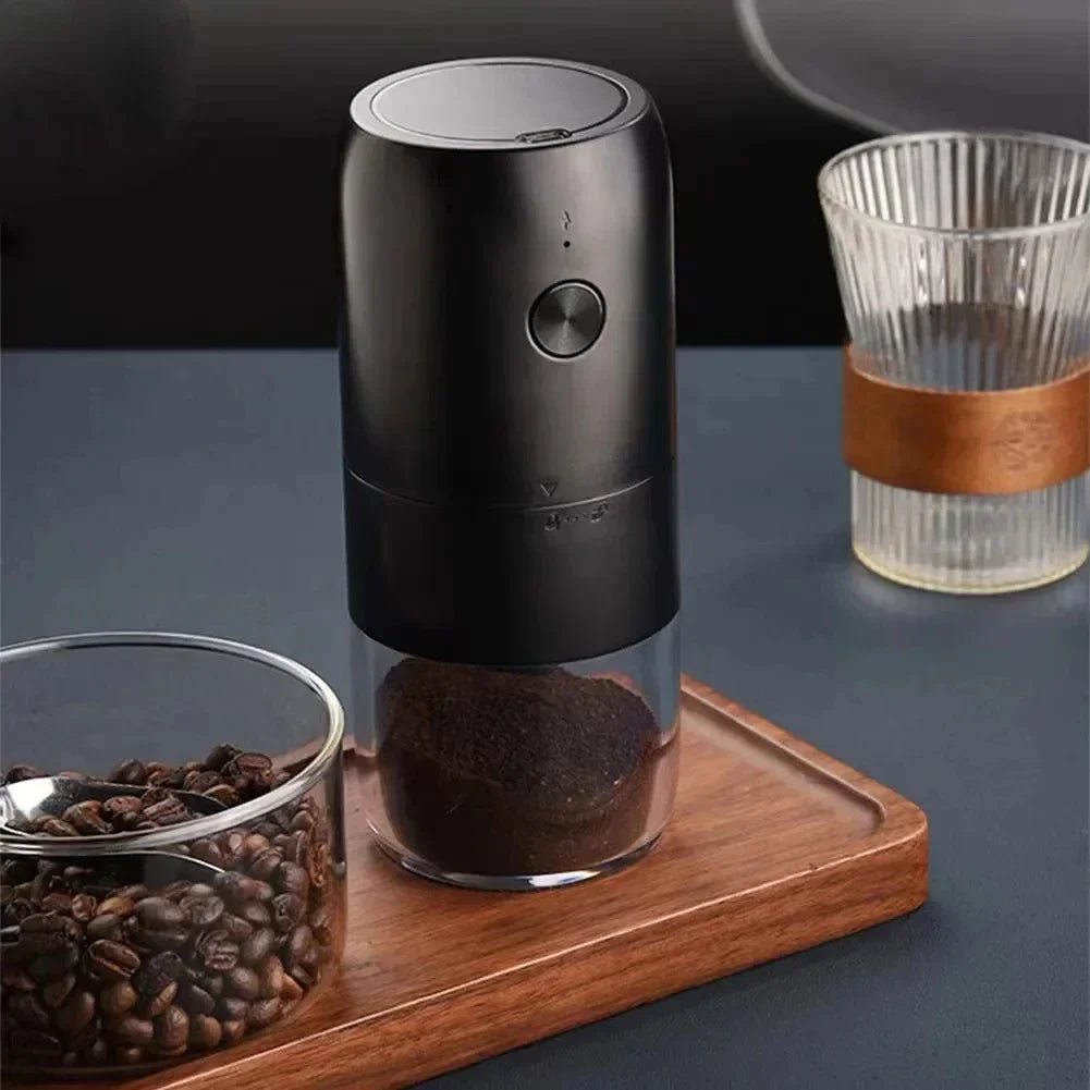 New Electric Coffee Grinder USB Type-C Charging Portable Nuts Grains Pepper Coffee Bean Grinder Home Travel Black grinder