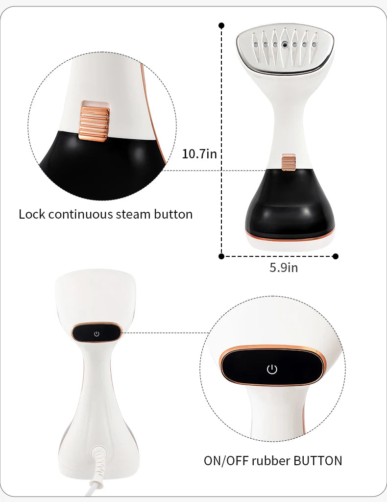 Household Vaporizador Prendas Steamer Portable Vertical 320 Ml, Lothes Portable Quick Heat Ironing Vaporizador for Home Travel
