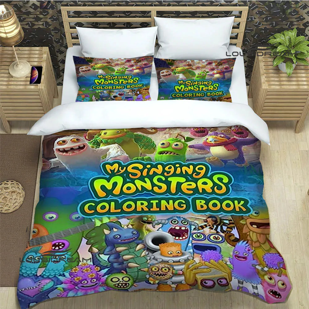 Game My Singing Monsters Bedding Sets exquisite bed supplies set duvet cover bed comforter set bedding set luxury birthday gift