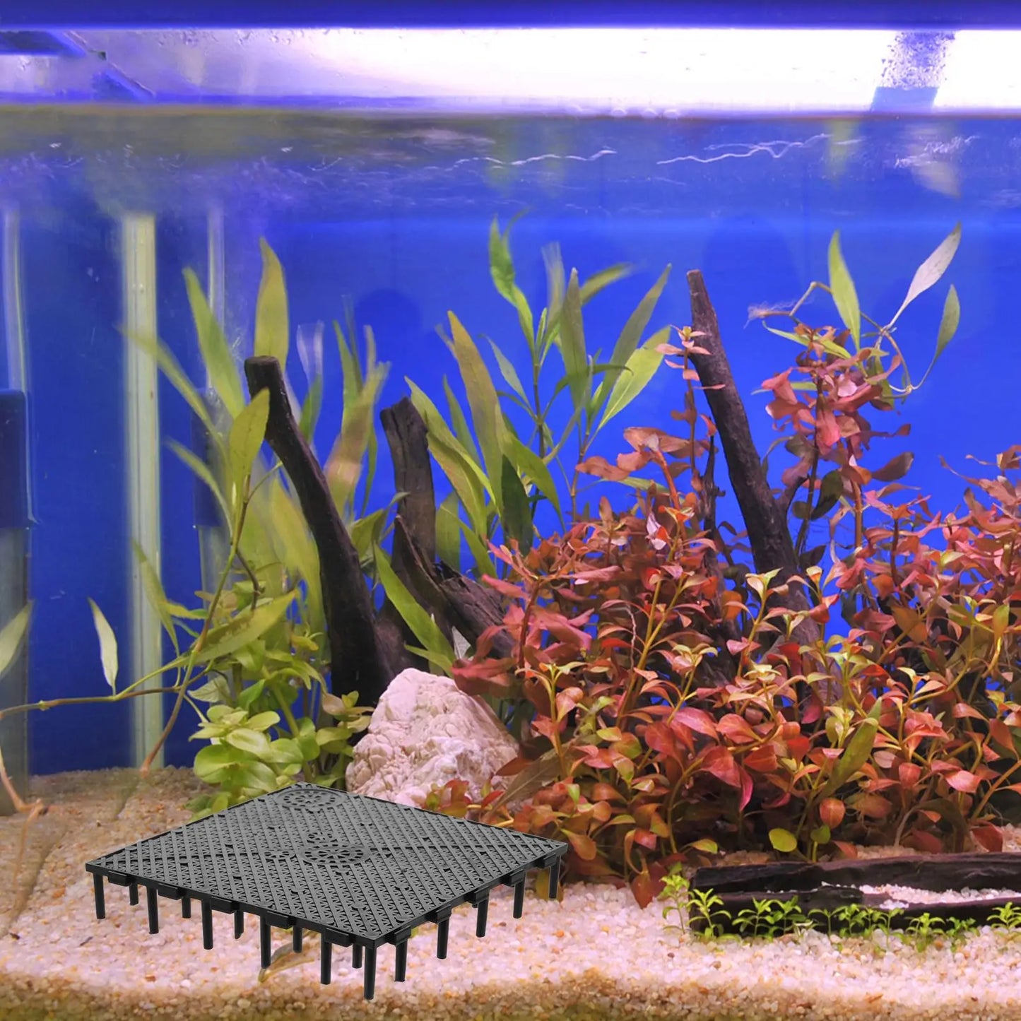 Fish Tank Bottom Plate Aquarium Bottom Gravel Divider PVC Sand Grid Board Tank Aquarium Bottom Gravel Divider