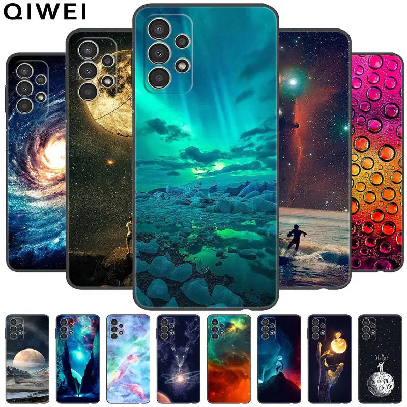 For Samsung A13 4G Case A135F Black Bumper Soft TPU Silicone Cover for Samsung Galaxy A13 4G 2022 Phone Cases A 13 2022 Cute