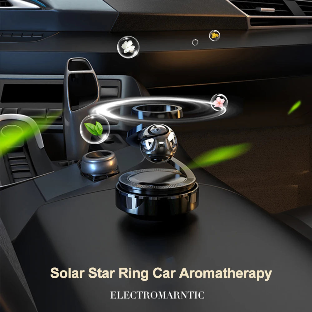 Solar Car Air Freshener Rotating Aromatherapy Diffusing Accessories Interior Durable Perfume Accessorires Men And Women