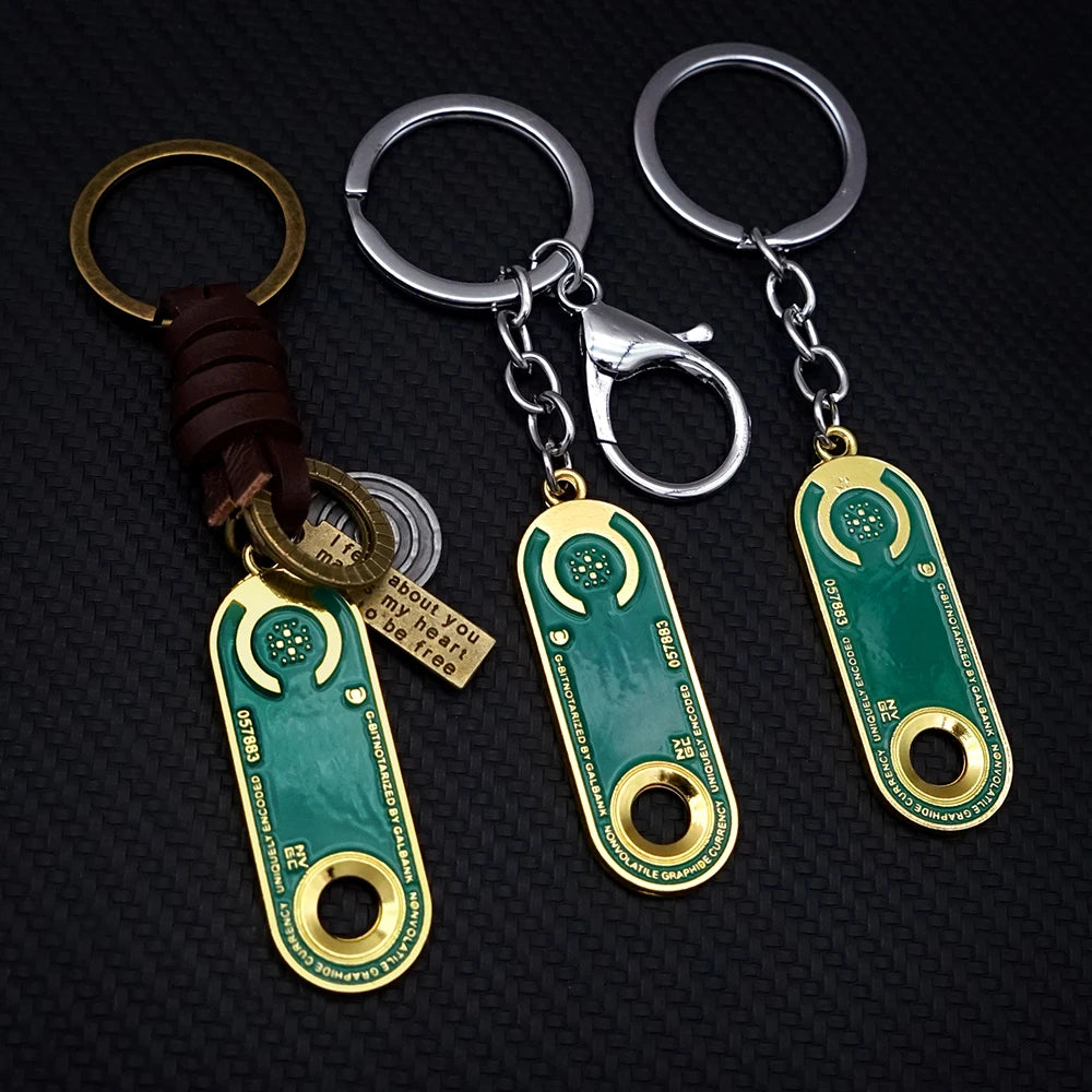 Keychain Credit Chip CreditStick Keyring for Men Game Accessories Car Key Ring Pendant llaveros