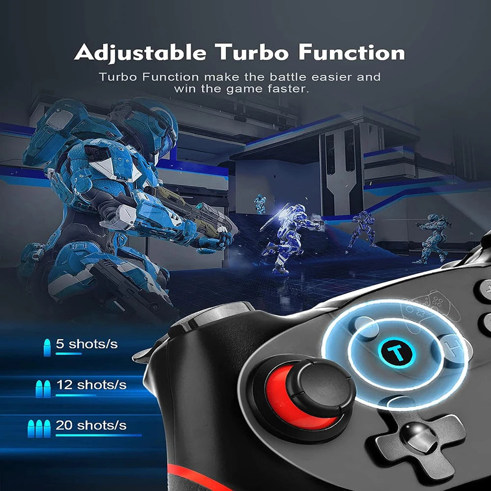 Bluetooth-Compatible Wireless Controller For Switch/NS Lite/NS Oled Console Gamepad Controle For Android PC Joystick with 6-Axis