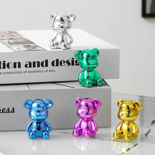 Colorful violent bear car center console ornaments cute car interior decoration personalized desk ornaments shooting props