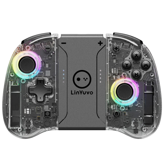 LinYuvo KS37B Meteor Light Joycons Wireless Controller for Switch/OLED with Programmable/Motion Control/Dual Vibration/Turbo