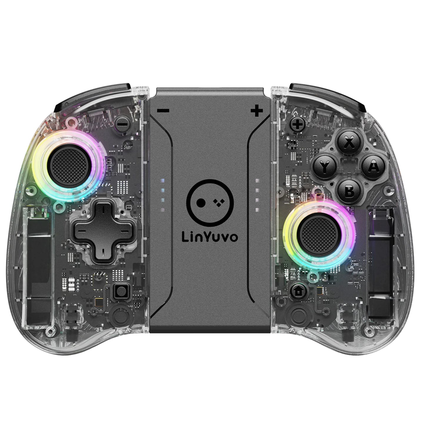 LinYuvo KS37B Meteor Light Joycons Wireless Controller for Switch/OLED with Programmable/Motion Control/Dual Vibration/Turbo