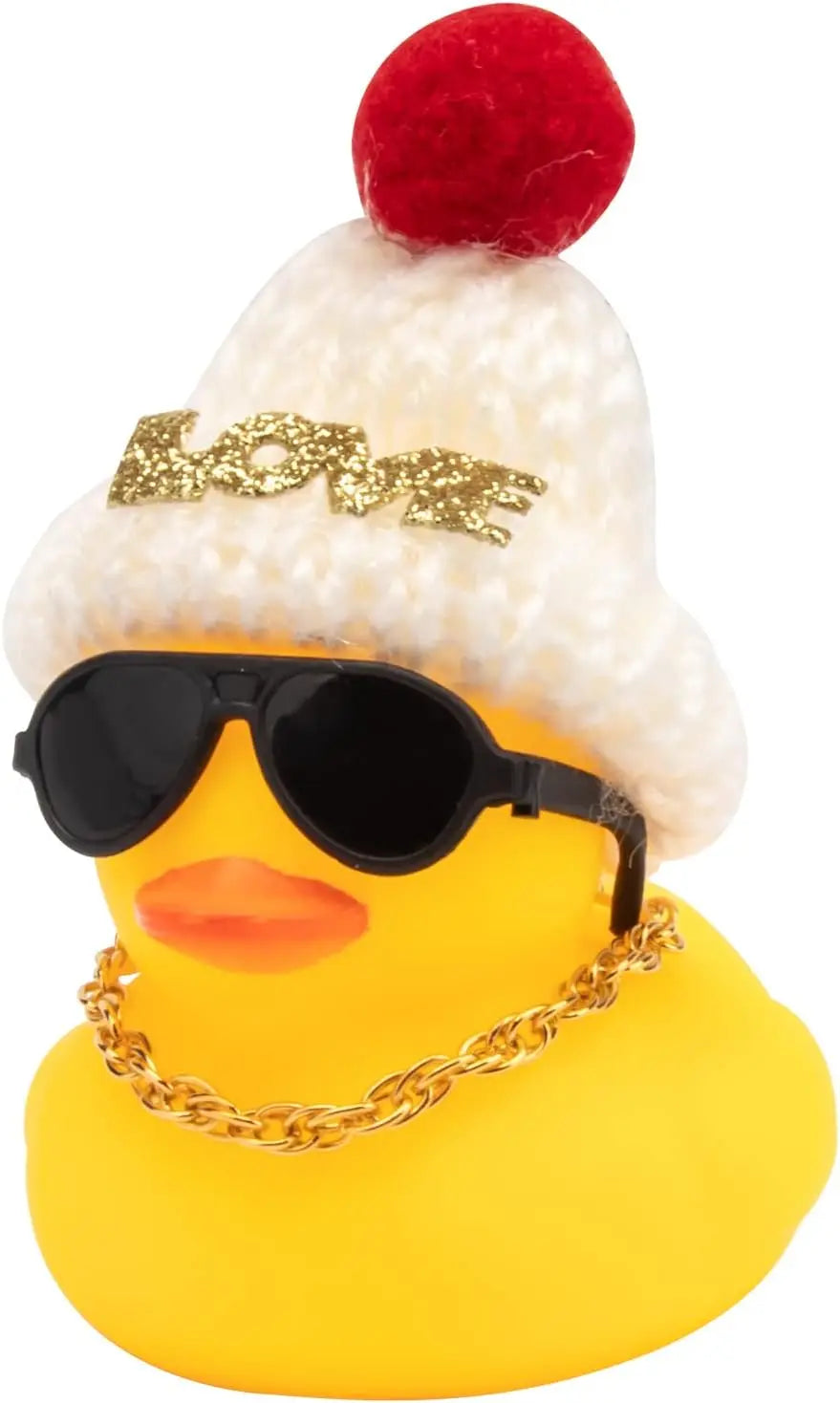 Rubber Duck Car Ornaments Yellow Duck Car Dashboard Decorations with Propeller Helmet for Christmas Decor and Home Decorations