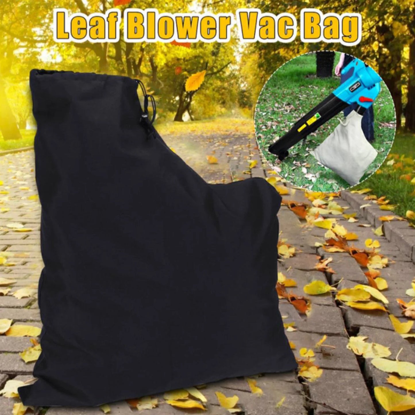 Universal Leaf Blower Bag Falling Leaf Vacuum Bottom Bag Garden Vacuum Bag With Zipper Design Perfect Compatibility Yard Leaves