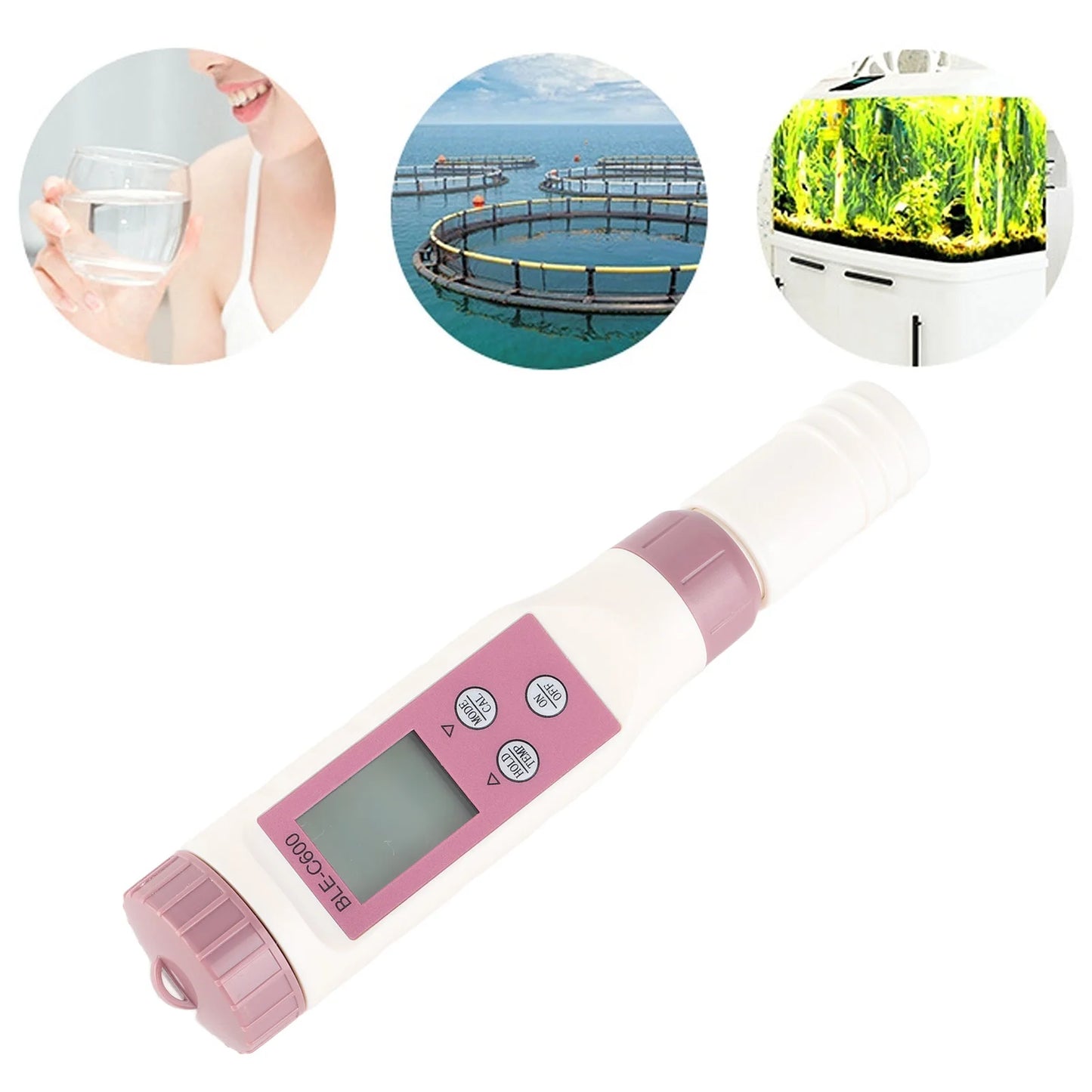 Water Quality Detection Pen Smart 7 in 1 High Sensitivity Probe Bluetooth PH TDS EC ORP SG Salinity Temperature Meter