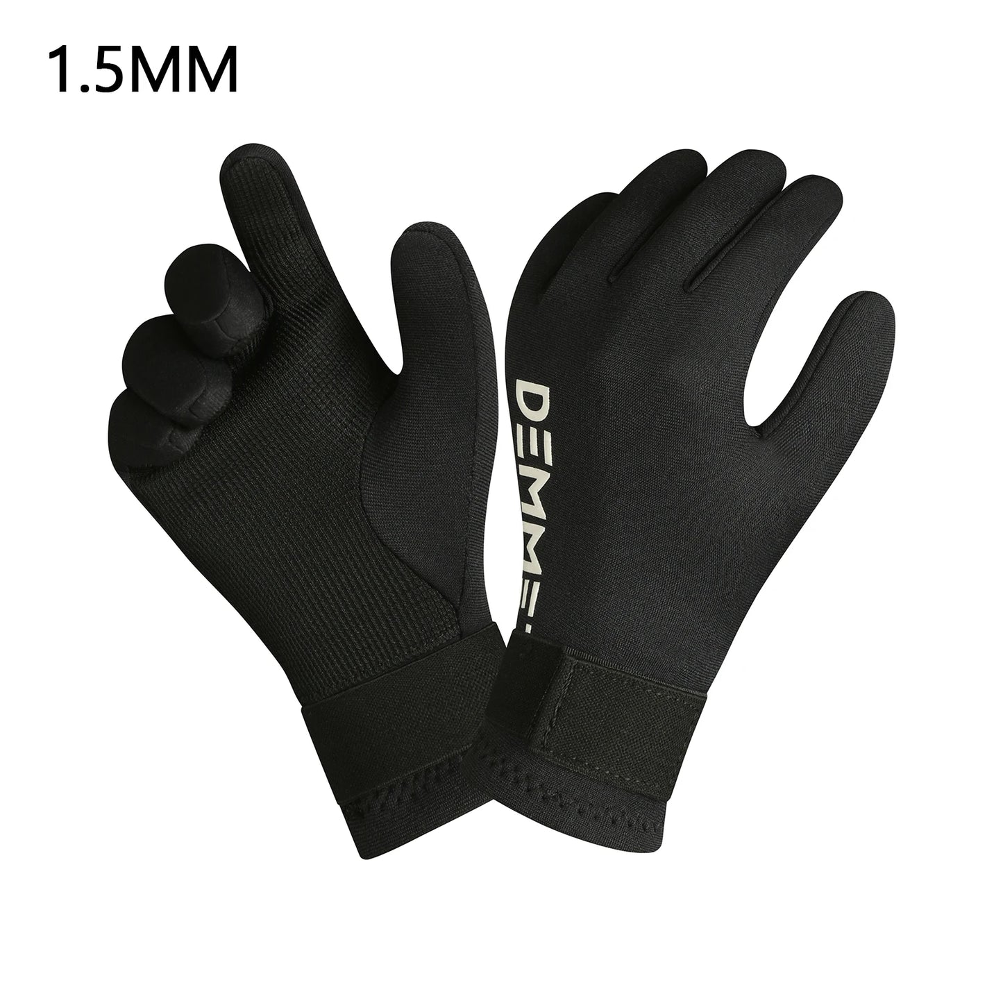 1.5mm Neoprene Diving Gloves Kids Boys Girls Five Finger Warm Wetsuit Winter Gloves Anti Slip for Snorkeling Surfing Fishunting