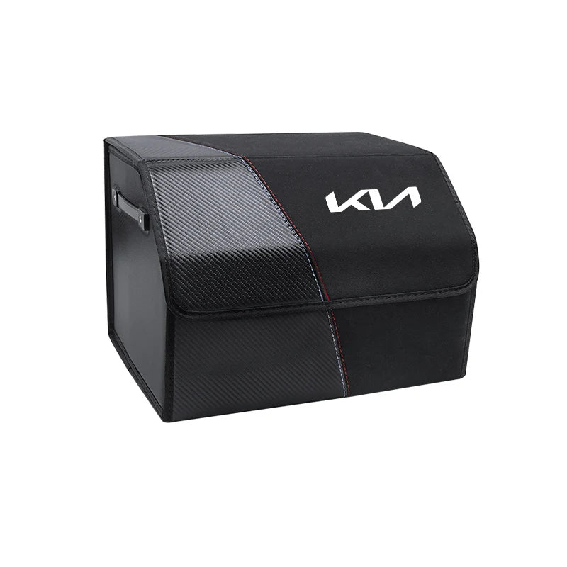 KIA Folding Car Trunk Organizer Box Storage Bag Tools Tidying For KIA EV6 Stinger RIO Sorento Picanto Ceed Borrego Syros K4 K5