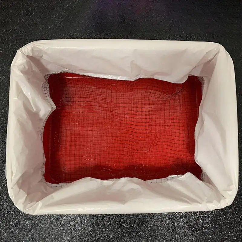 Cat Litter Bags Liners 10Pcs Drawstring Sifting Cat Litter Bags with Filter Net Reusable Litter Box Liners Thick Cat Litter Bags