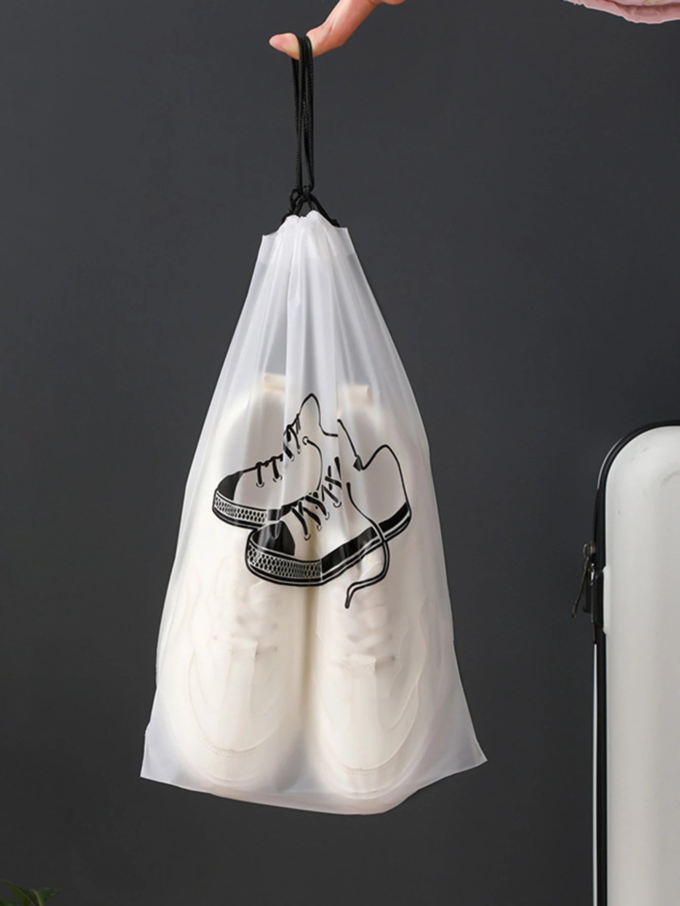 1/5pcs Shoes Storage Bags Travel Portable Clothes Underwear Organizer Transparent Frosted Drawstring Pouch Waterproof Dust-proof