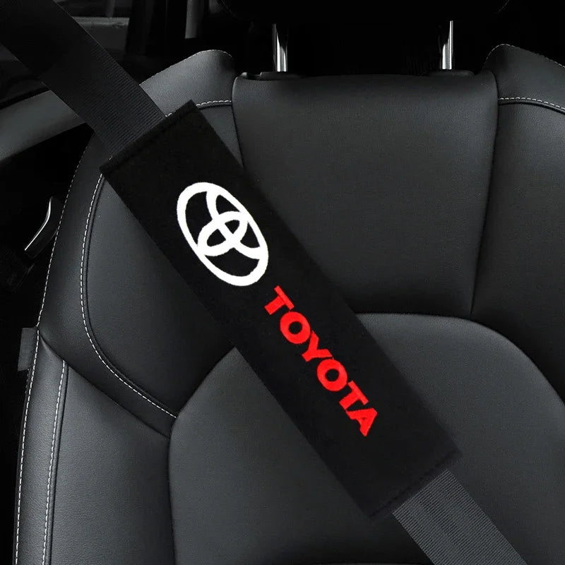 2pcs Car Seat Belt Cotton Safety Belt Shoulder Cover Breathable Protection for Toyota Corolla Camry Rav4 Yaris Hilux Prius Auris