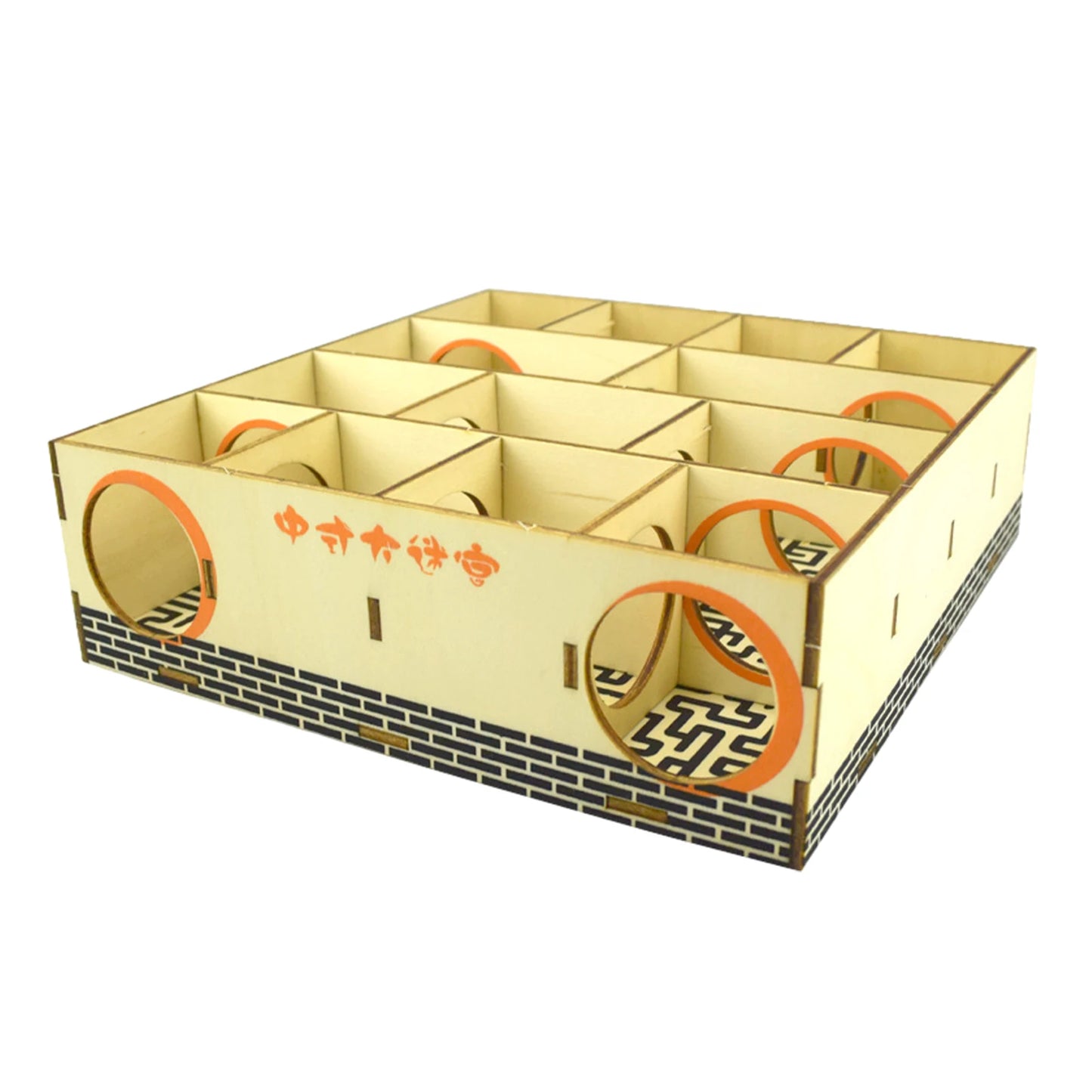 Hamster Maze Gerbils Wood House Activity Sport Mouse Exploring Toys Hideout House Labyrinth Puzzle Toy Small Pet Hideout Tunnel