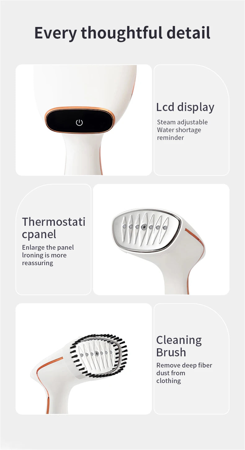 Household Vaporizador Prendas Steamer Portable Vertical 320 Ml, Lothes Portable Quick Heat Ironing Vaporizador for Home Travel