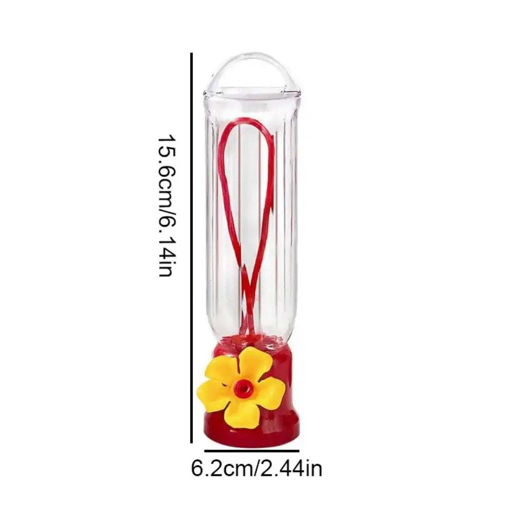 Transparent Hummingbird Feeders Portable Removable Plastic Hanging Bird Feeders Long-lasting Leak-proof Garden