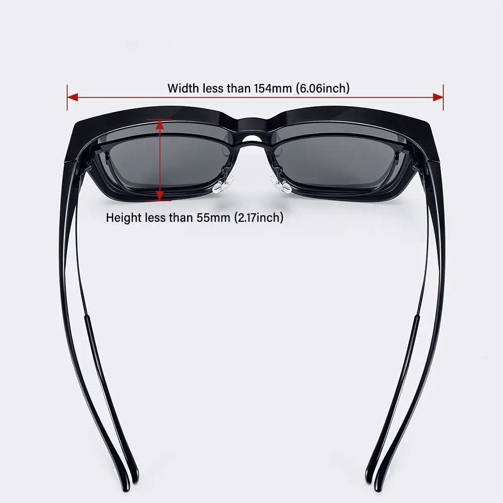 For Driving Riding That Can Be Worn over Other Glasses Wrap Around Square Shades Fit Over Glasses Sunglasses Polarized