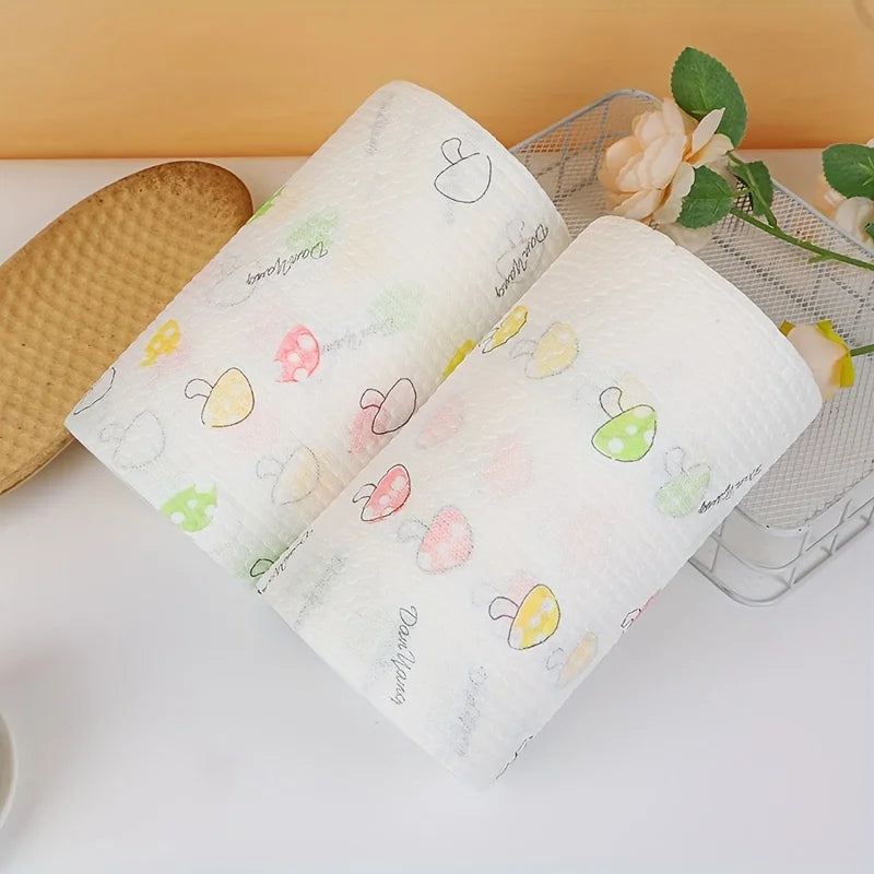 Roll Lazy Cloth Disposable Kitchen Wet Dry Dual-use Household Cleaning Special Paper Household Dishwashing Cloth Tissue