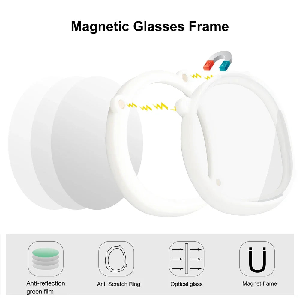 VR Lens For Oculus Quest 2 Myopia Anti-blue Anti-reflection Customized Lenses Magnetic Glasses Frame For Meta Quest Accessories