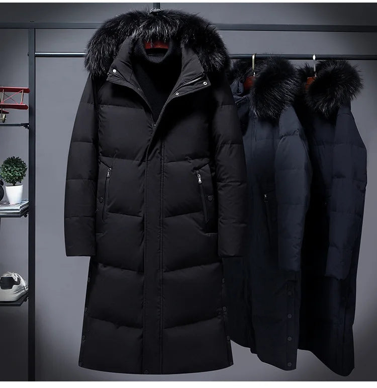 Down Jacket Man Long Men's Puffer Jacket Winter Coats For Men Duck Down Jacket Men Parkas Overcoat Padded Cold Clothes Feather