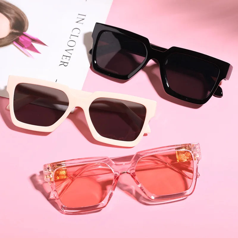 New Boy Girl Fashion Square Sunglasses Children Vintage Sunglasses UV Protection Classic Kids Eyewear Sunglasses