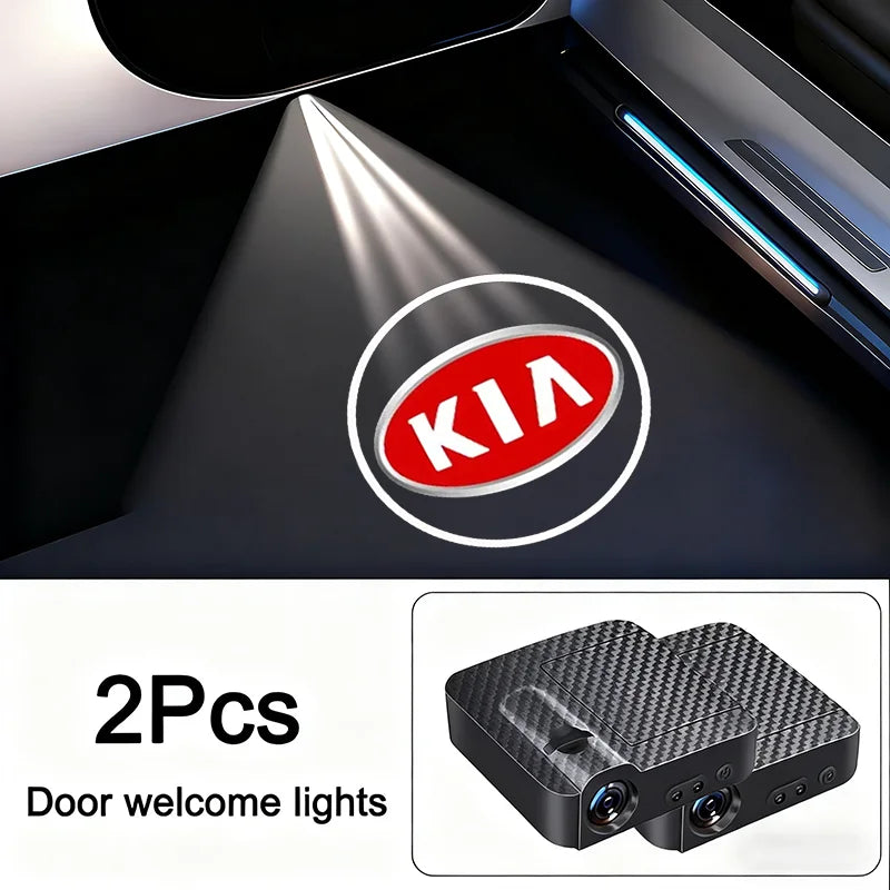 Led HD Car Door Logo Welcome Light Projector Lamps Accessories For KIA EV6 Stinger RIO Sorento Picanto Ceed Borrego Syros K4 K5