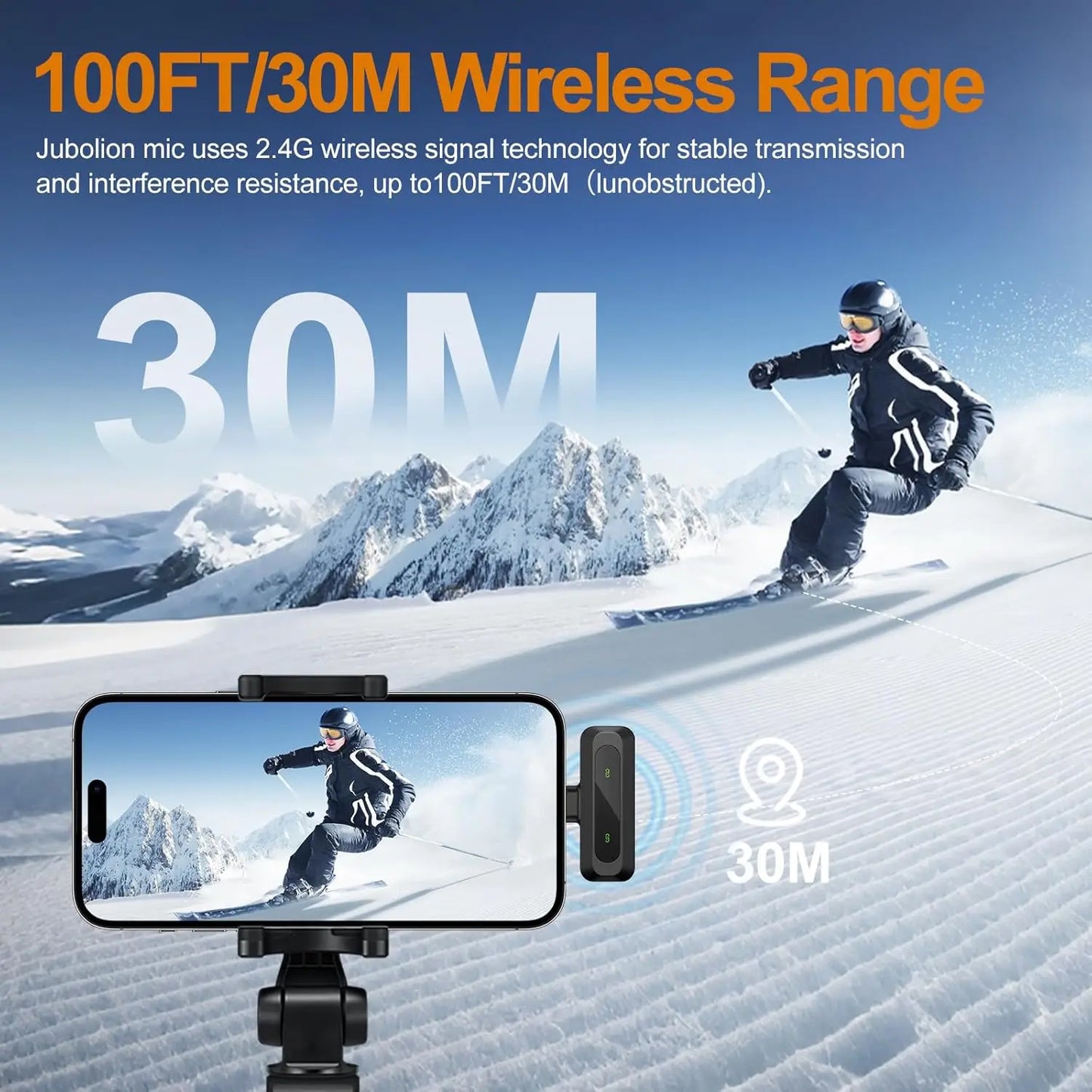 Professional Wireless Lavalier Microphone for iPhone iPad Android Laptop Live Broadcast Gaming Interview Vlog Recording Mini Mic