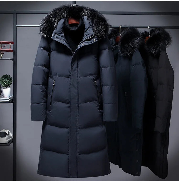 Down Jacket Man Long Men's Puffer Jacket Winter Coats For Men Duck Down Jacket Men Parkas Overcoat Padded Cold Clothes Feather